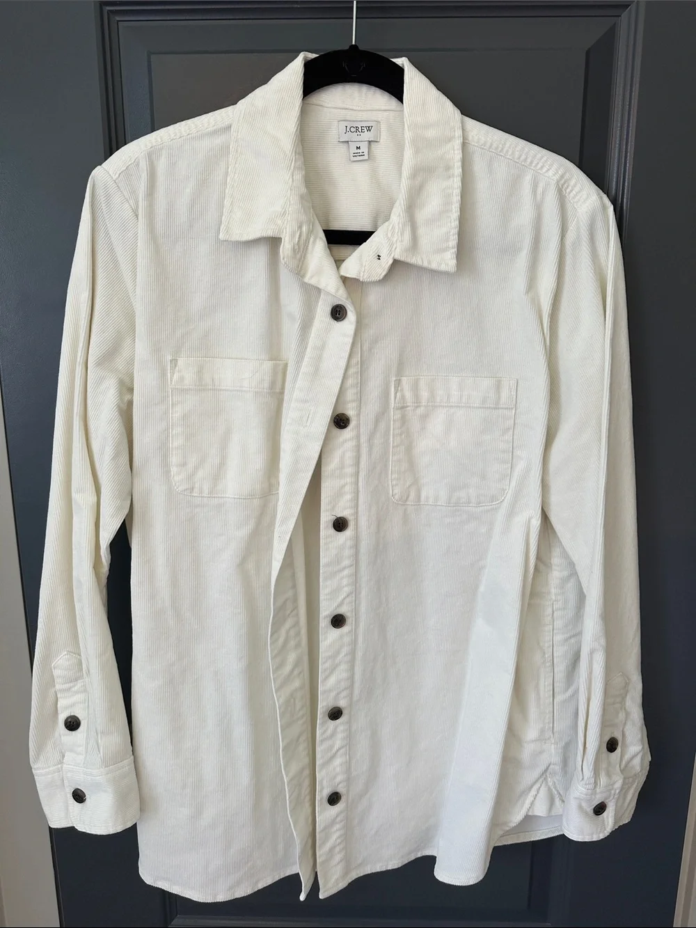 J. Crew Women’s Off-White Button-Up Shirt Jacket